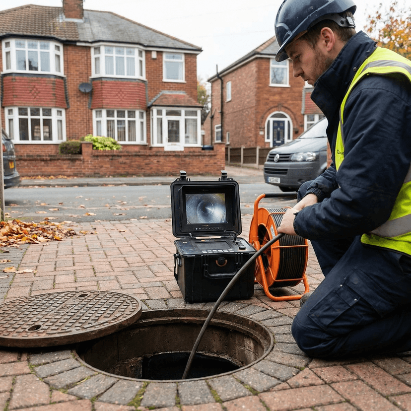 Residential drain survey at a Leeds home