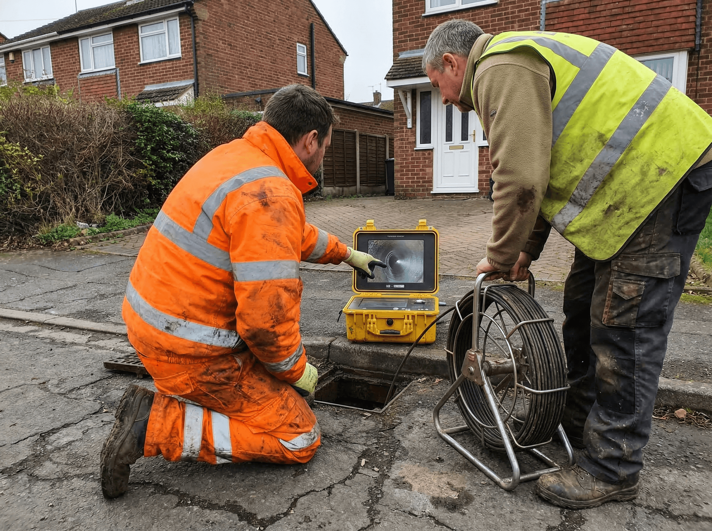 Sample CCTV drain survey report with imagery